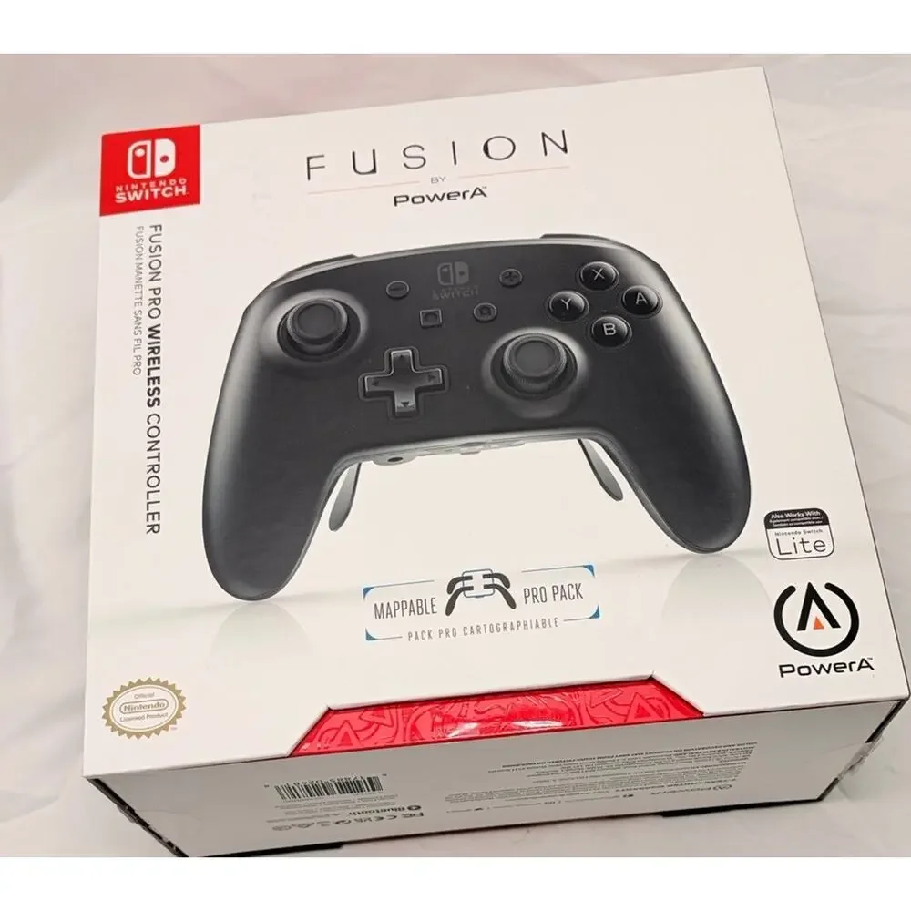 Power A Fusion Pro Wireless Controller for Nintendo Switch - White Black Tested